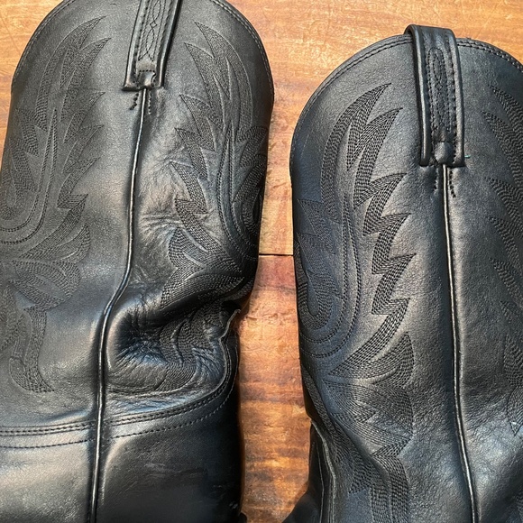 Men's LUCCHESE M1020R4 LUCCHESE LONE STAR CALFSKIN BLACK 8.5D - Picture 13 of 16